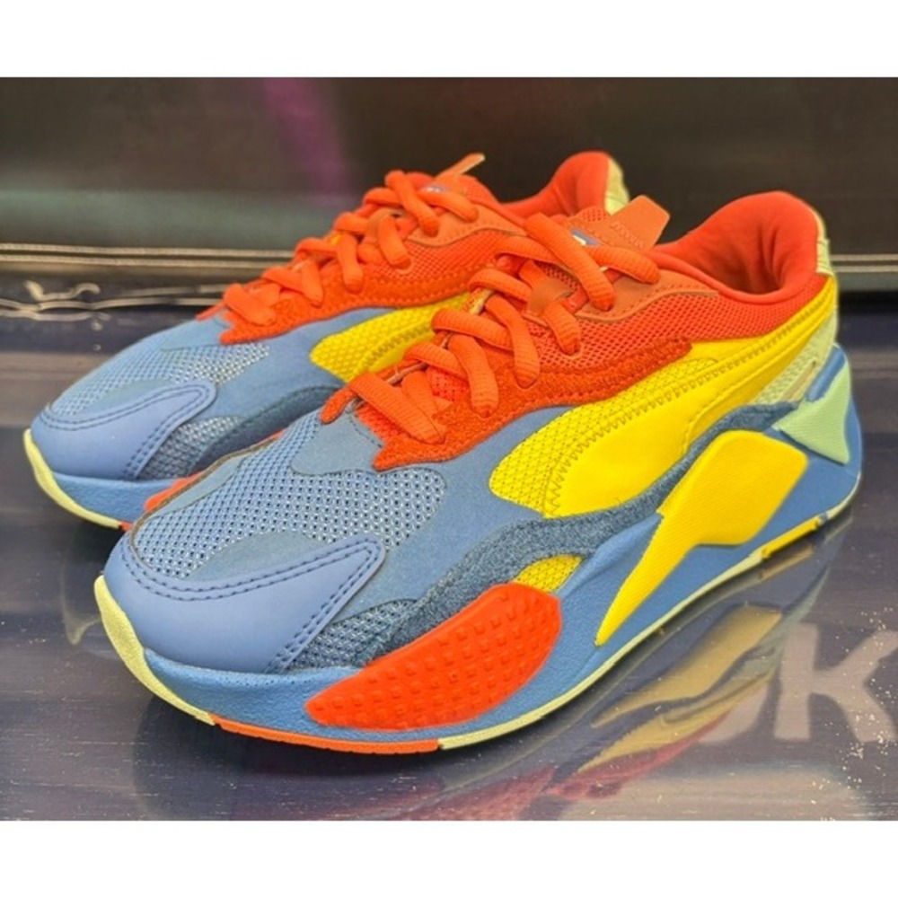 Puma RS-X3 Puzzle Palace Blue Grade School 372357-10 Kids sneakers size 5.5C
